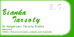 bianka tarsoly business card